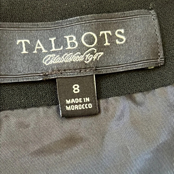 TALBOTS PONTE A-LINE BLACK SKIRT - Picture 6 of 7